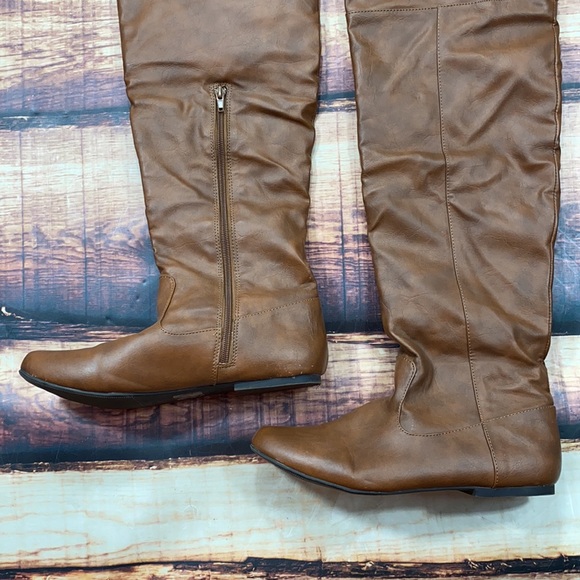 Charlotte Russe Tall Knee a high Boots Brown - Picture 4 of 7